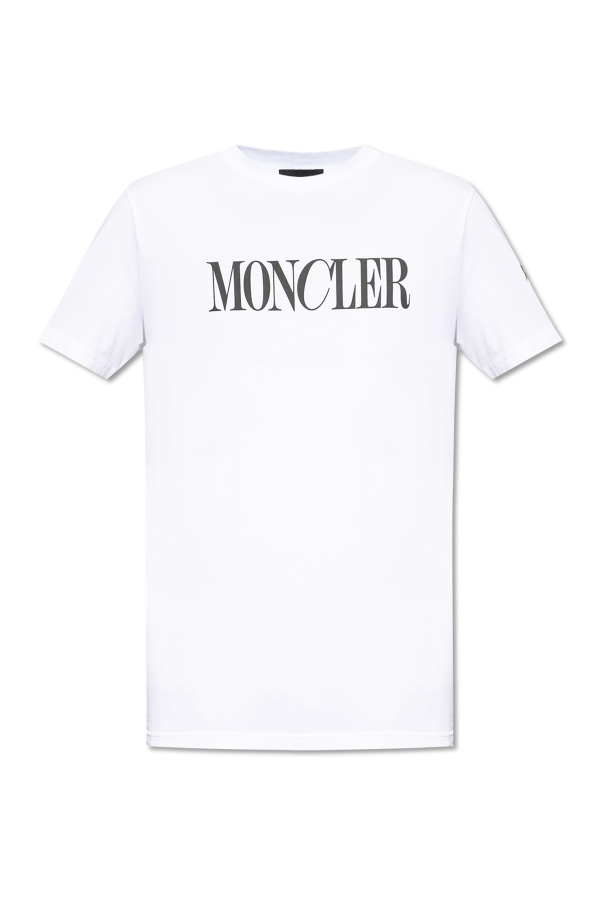 MONCLER ロゴ Tシャツ ホワイト　Lサイズ MONCLER】 モンクレールロゴ Tシャツ ホワイト の通販 by ライム